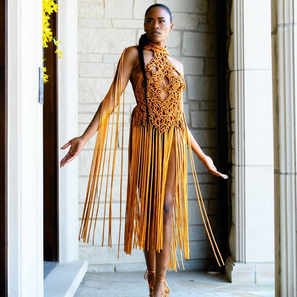 Handmade Macramé Rope Dress Festival - Picture 9 of 9